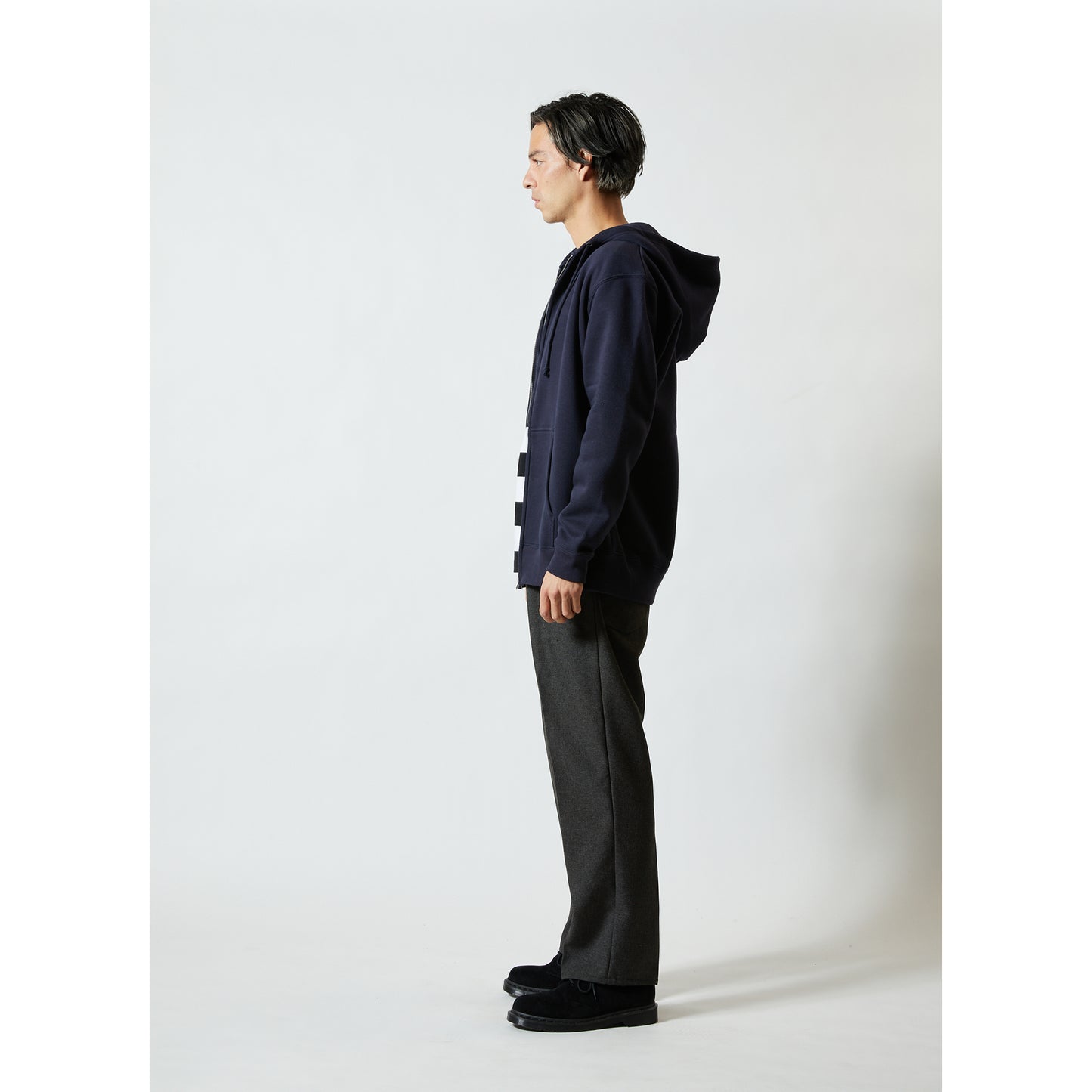 黒 スウェット フルジップ パーカー（裏起毛） / United Athle 5620-01