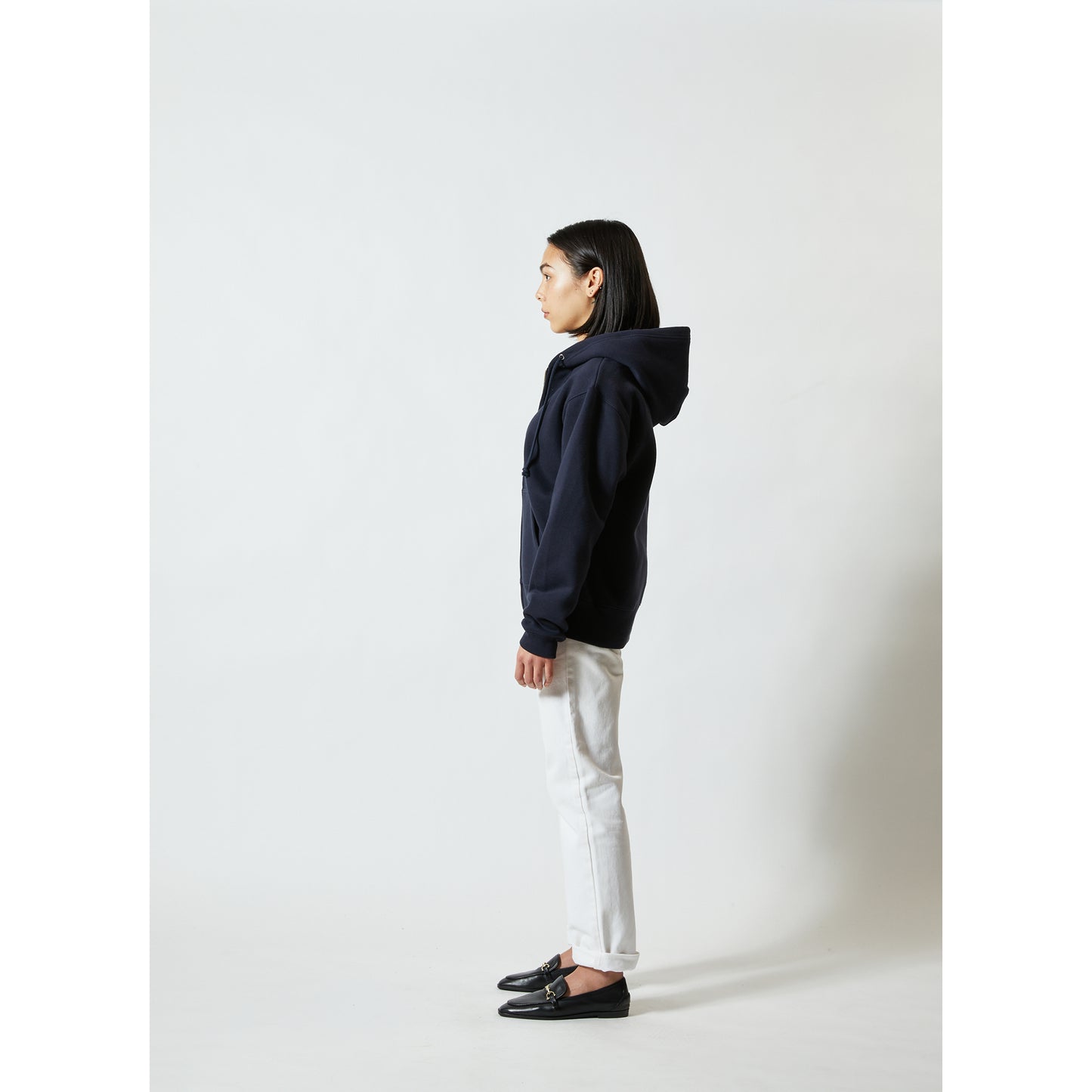 黒 スウェット フルジップ パーカー（裏起毛） / United Athle 5620-01